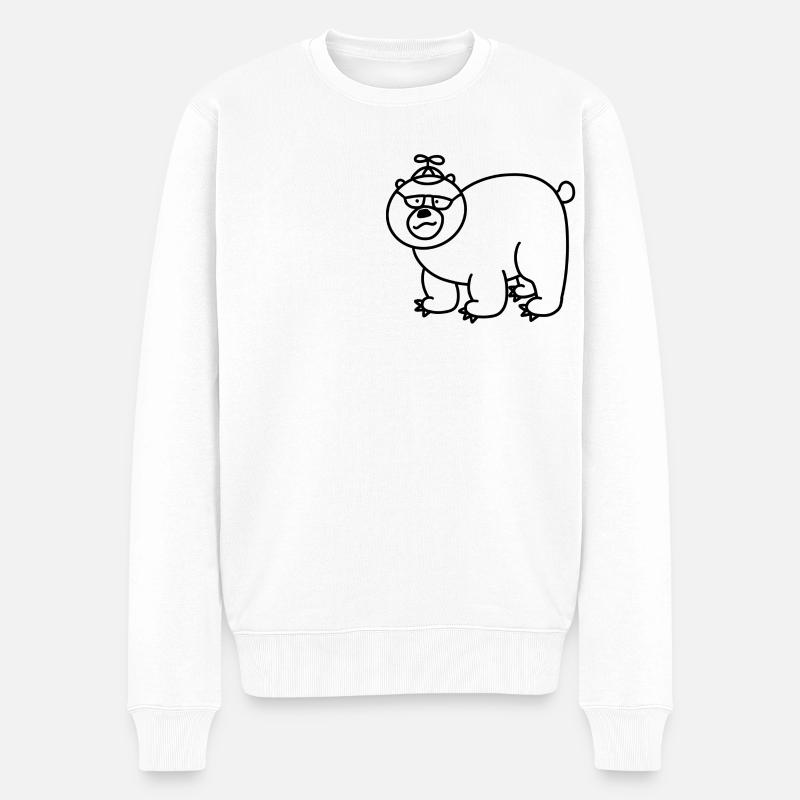 Anti-Zoo Ten - Männer Premium Bio Pullover - Weiß