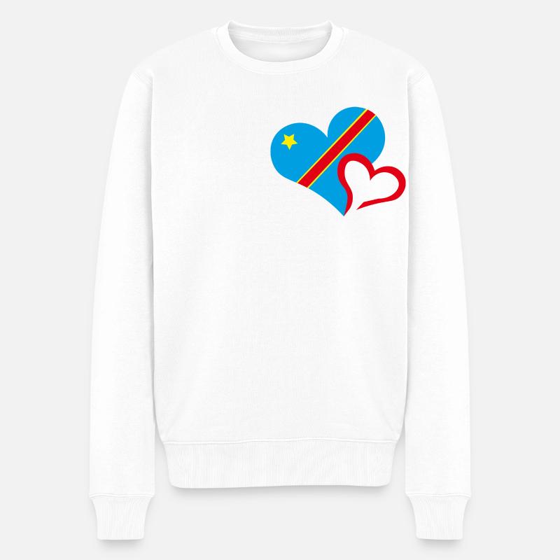 Congo, J'aime le Congo - Pull Premium bio Homme - blanc