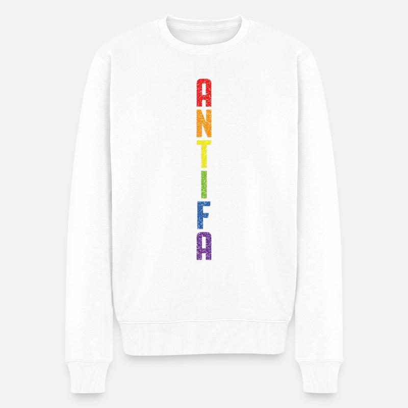 Fierté Antifa - Pull Premium bio Homme - blanc