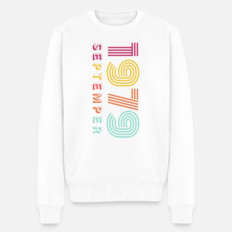1979 septemper - Männer Premium Bio Pullover - Weiß