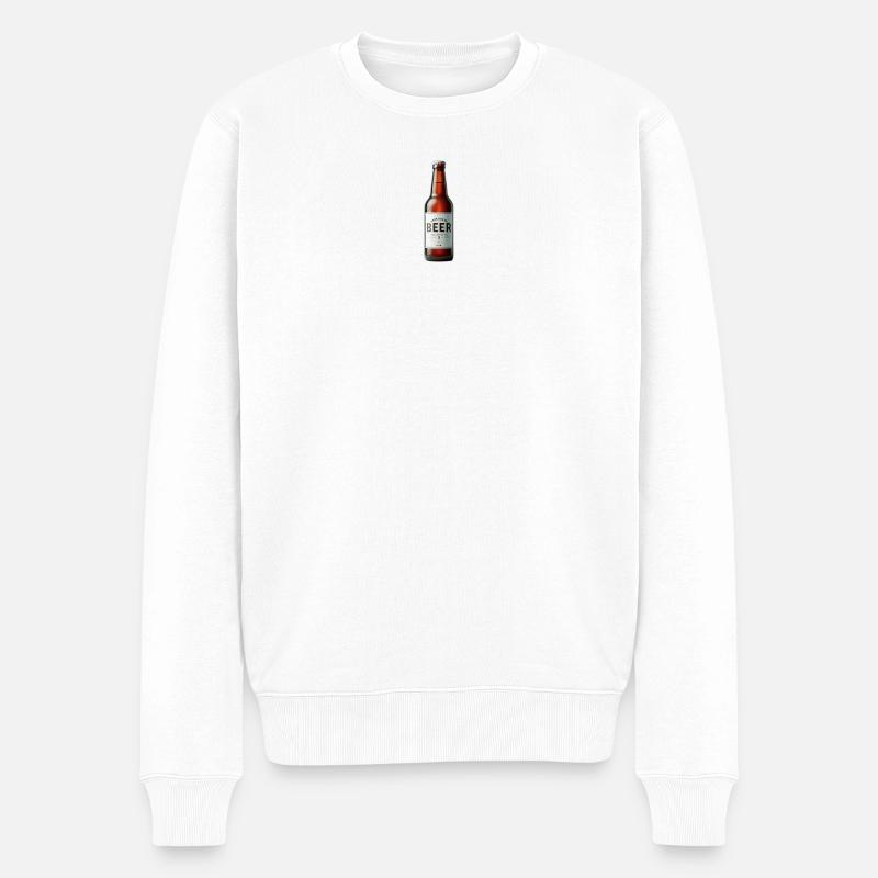 Bier - Männer Premium Bio Pullover - Weiß