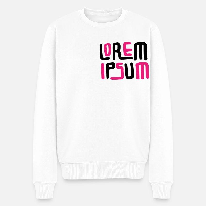 Lorem Ipsum - Männer Premium Bio Pullover - Weiß