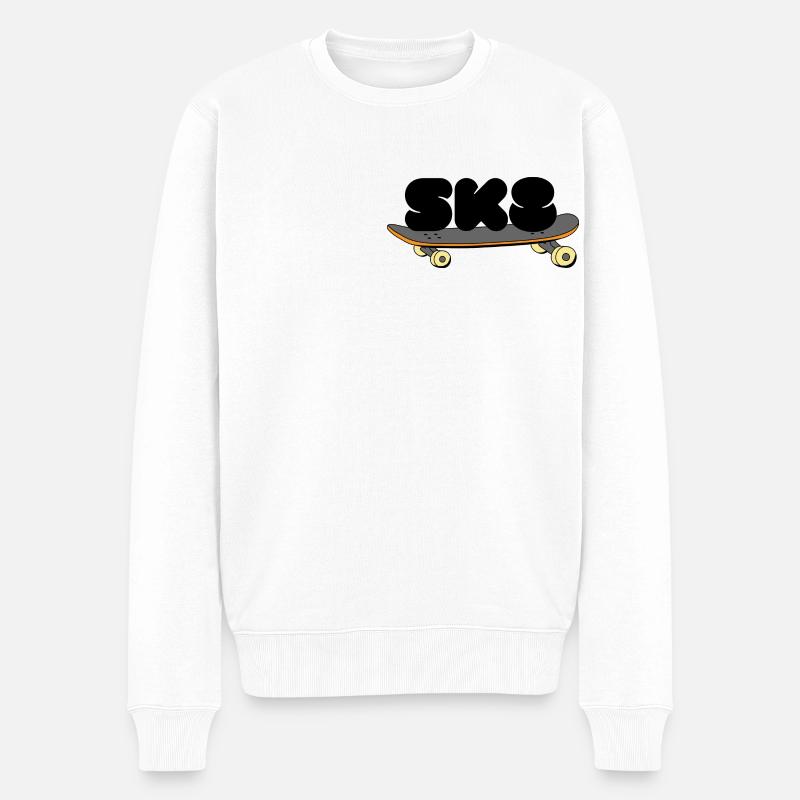 SK8 - Pull Premium bio Homme - blanc