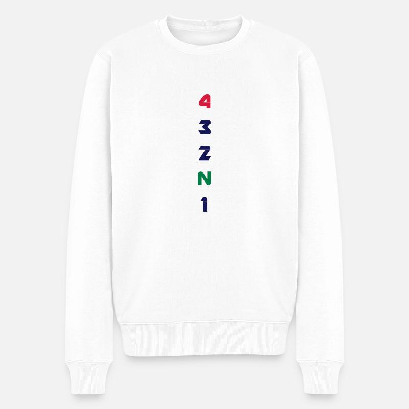 4 Gänge Gears long 3 colors - Männer Premium Bio Pullover - Weiß