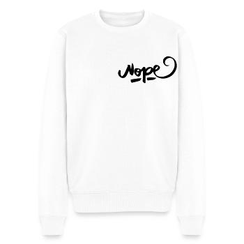 Nope - Men's Premium Organic Jumper - white - Front - Thijin (182cm)
