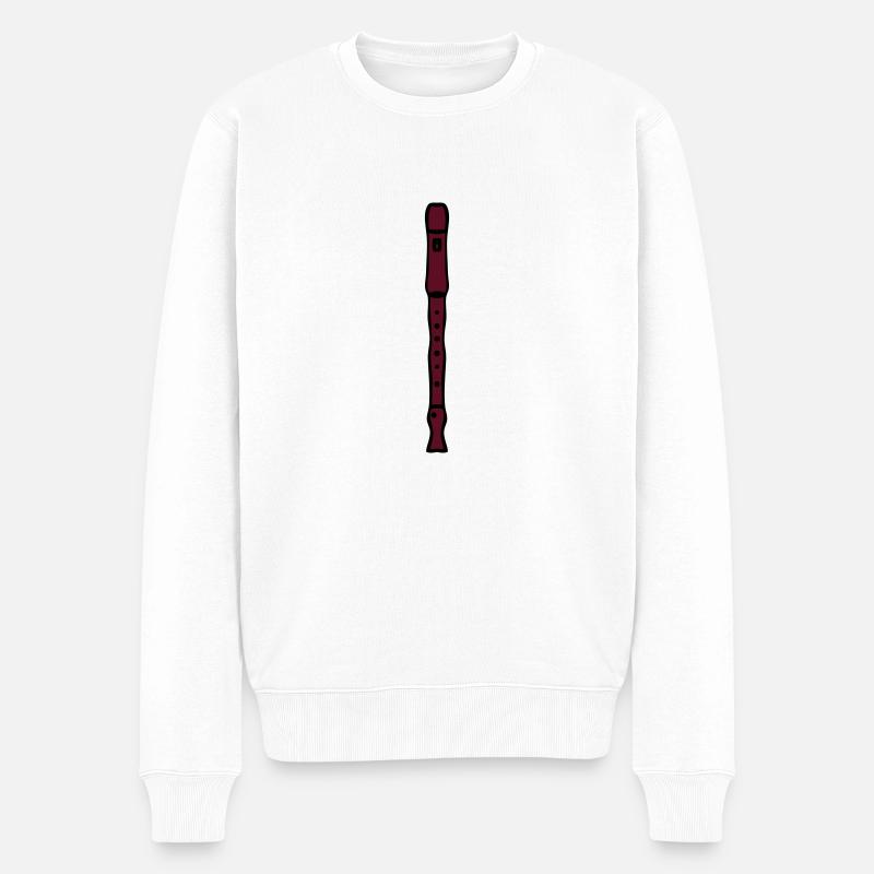 flûte à bec - Pull Premium bio Homme - blanc