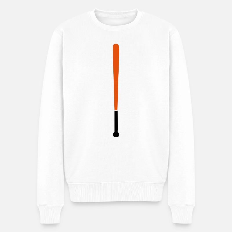 Baseballschläger - Männer Premium Bio Pullover - Weiß