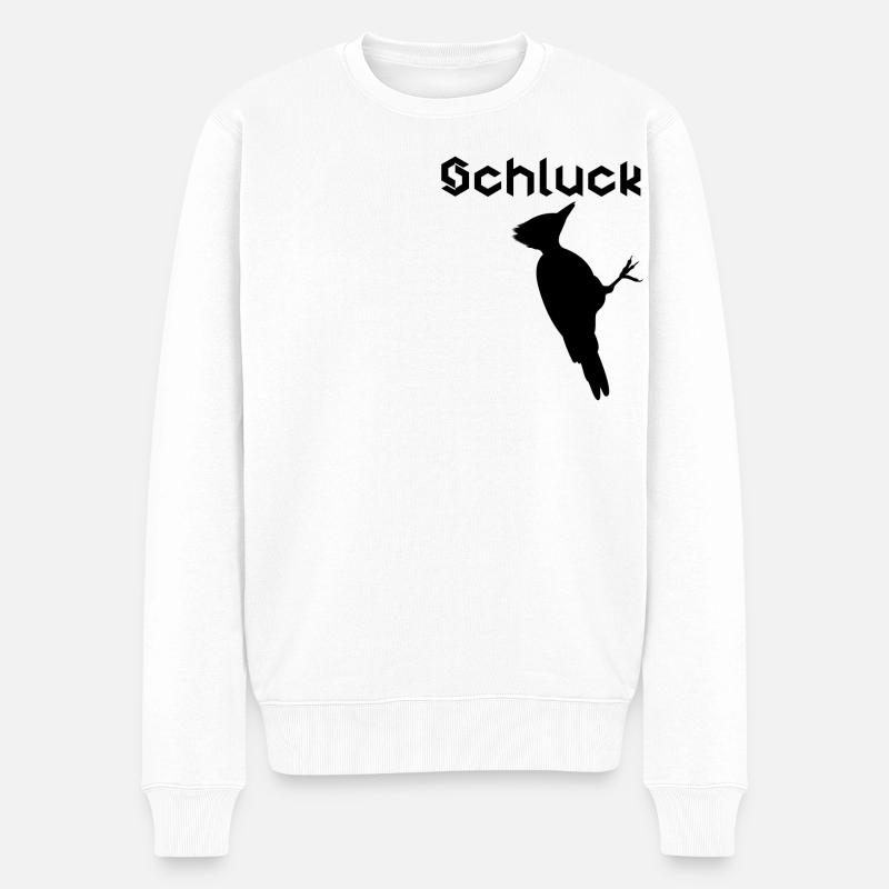 Schluckspecht - Männer Premium Bio Pullover - Weiß