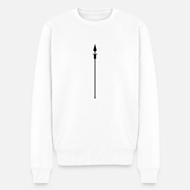 Asia Speer 2 - Männer Premium Bio Pullover - Weiß