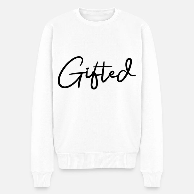 Gifted - Männer Premium Bio Pullover - Weiß