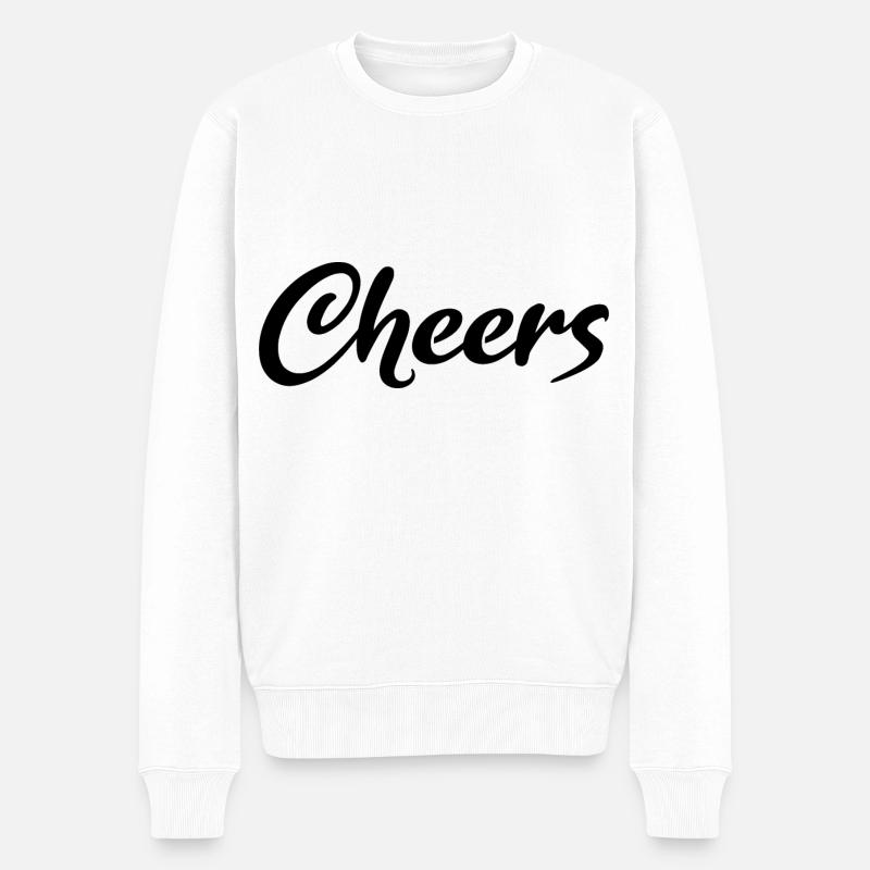Cheers - Männer Premium Bio Pullover - Weiß