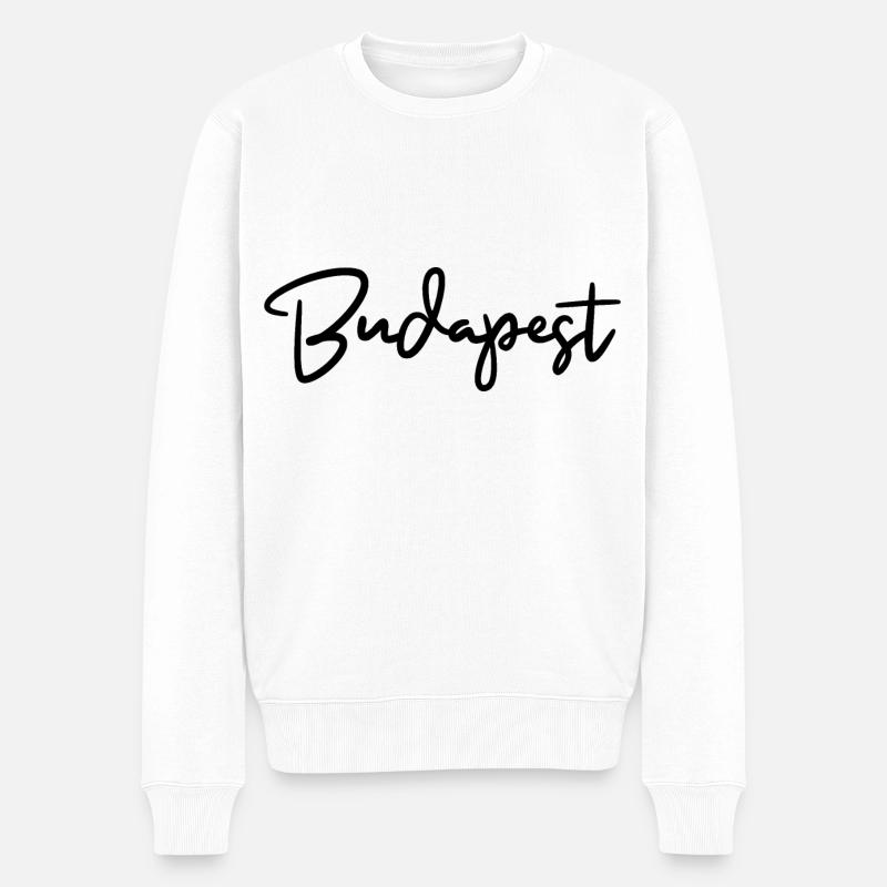 Budapest - Männer Premium Bio Pullover - Weiß