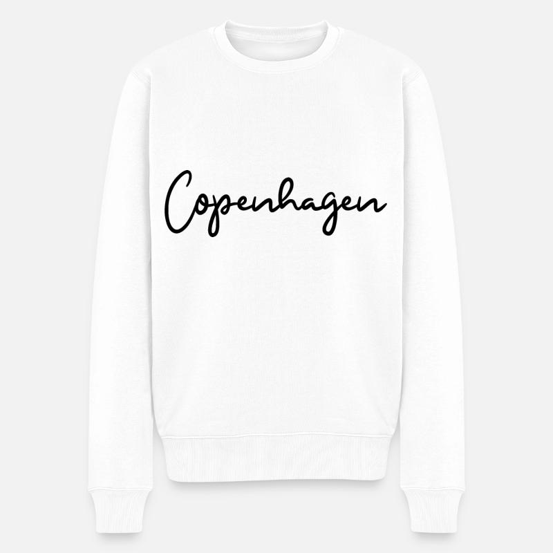 Copenhagen - Männer Premium Bio Pullover - Weiß