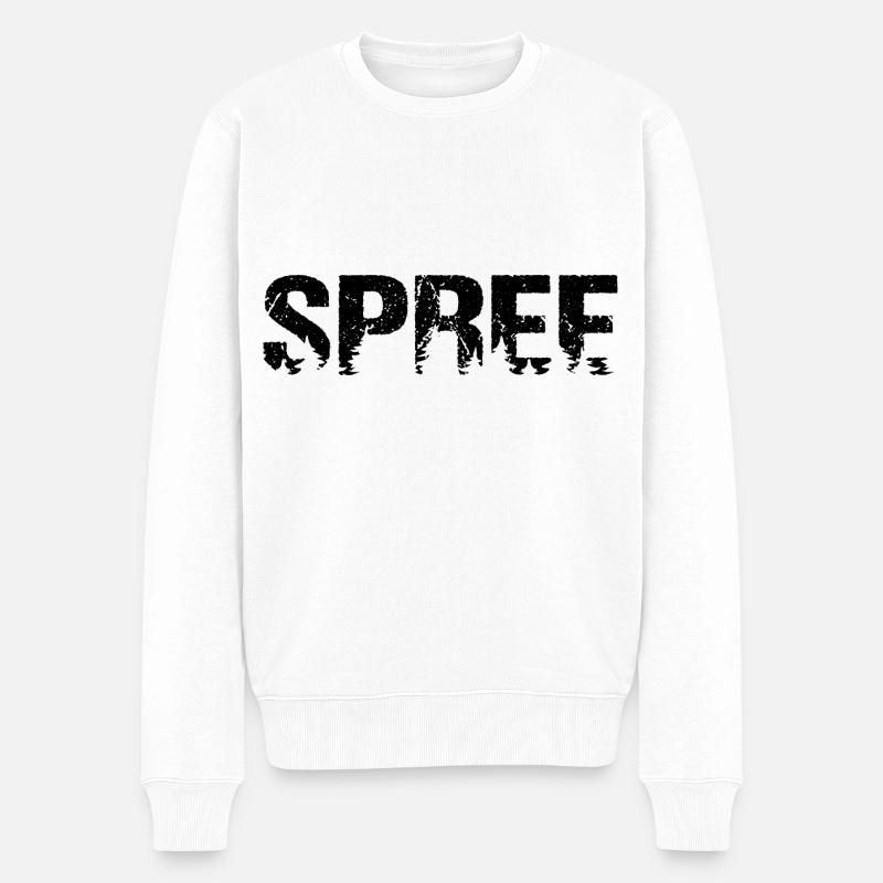 Spree Wald Natur - Männer Premium Bio Pullover - Weiß