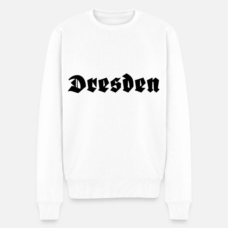 Dresden - Männer Premium Bio Pullover - Weiß