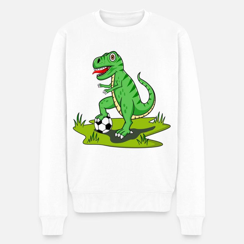 Dinosaure Rex Football - Pull Premium bio Homme - blanc