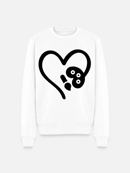 Painter Heart Art Lovers - Men's Premium Organic Jumper - white