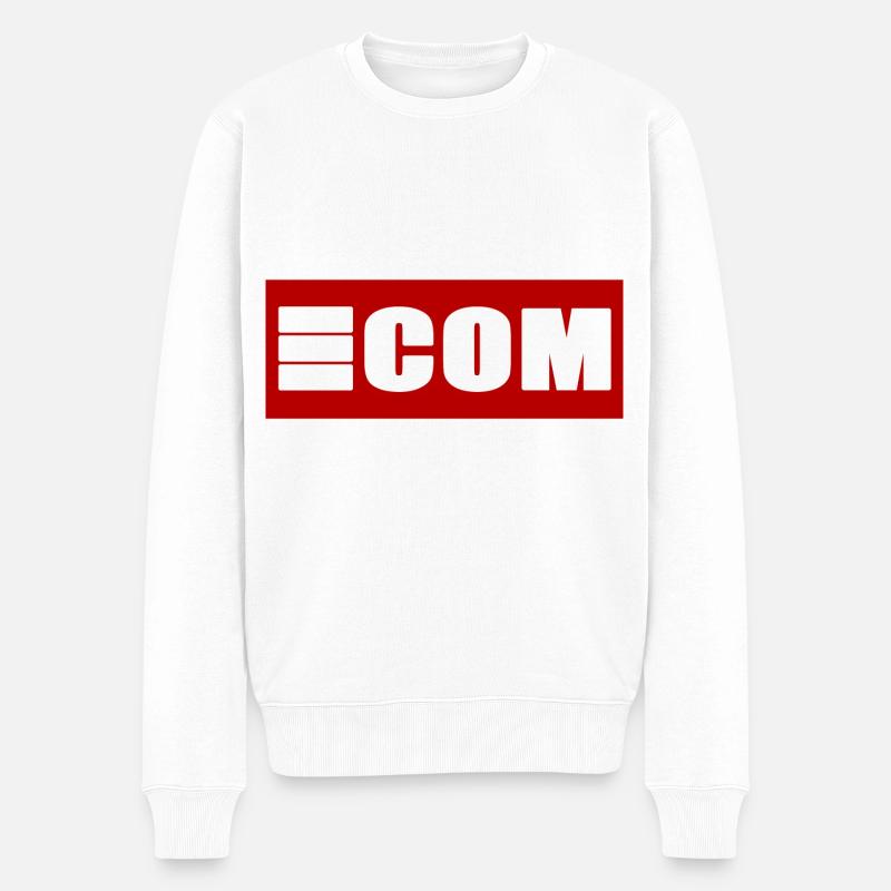 E COMMERCE - Männer Premium Bio Pullover - Weiß