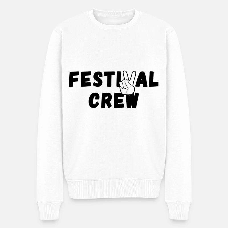 FESTIVAL CREW - Männer Premium Bio Pullover - Weiß