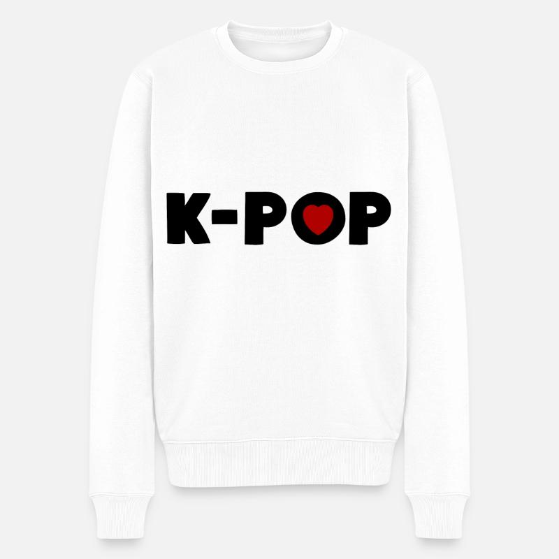 K-Pop Korean Pop Music Lover - Männer Premium Bio Pullover - Weiß
