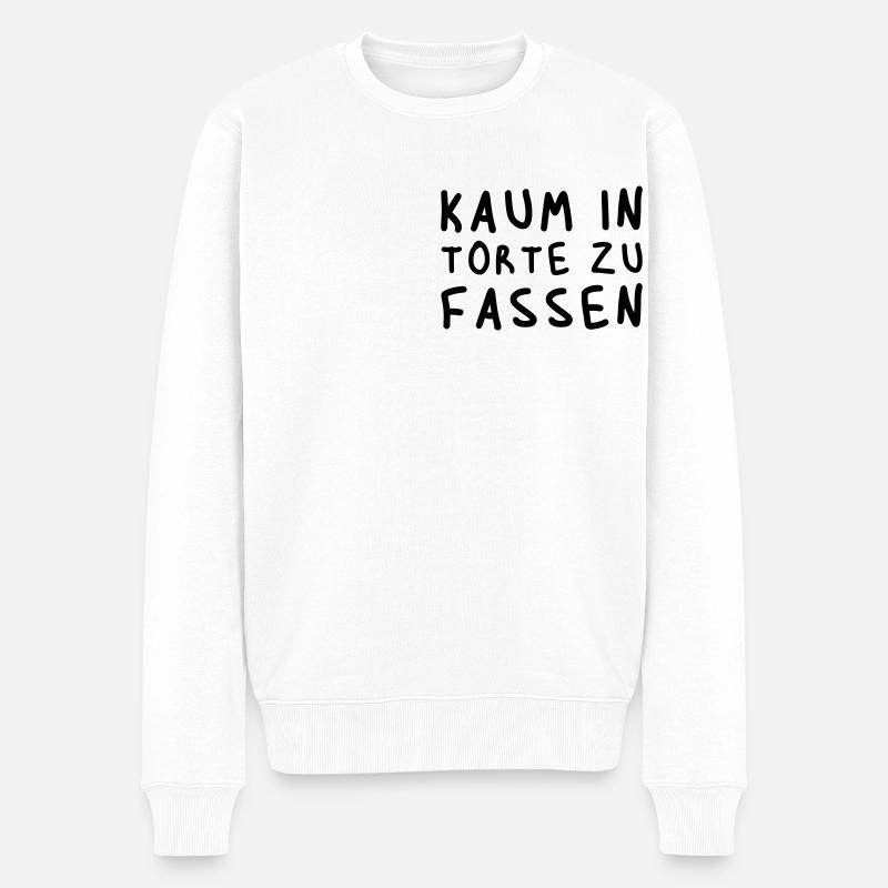 Kaum in Torte zu fassen - Männer Premium Bio Pullover - Weiß