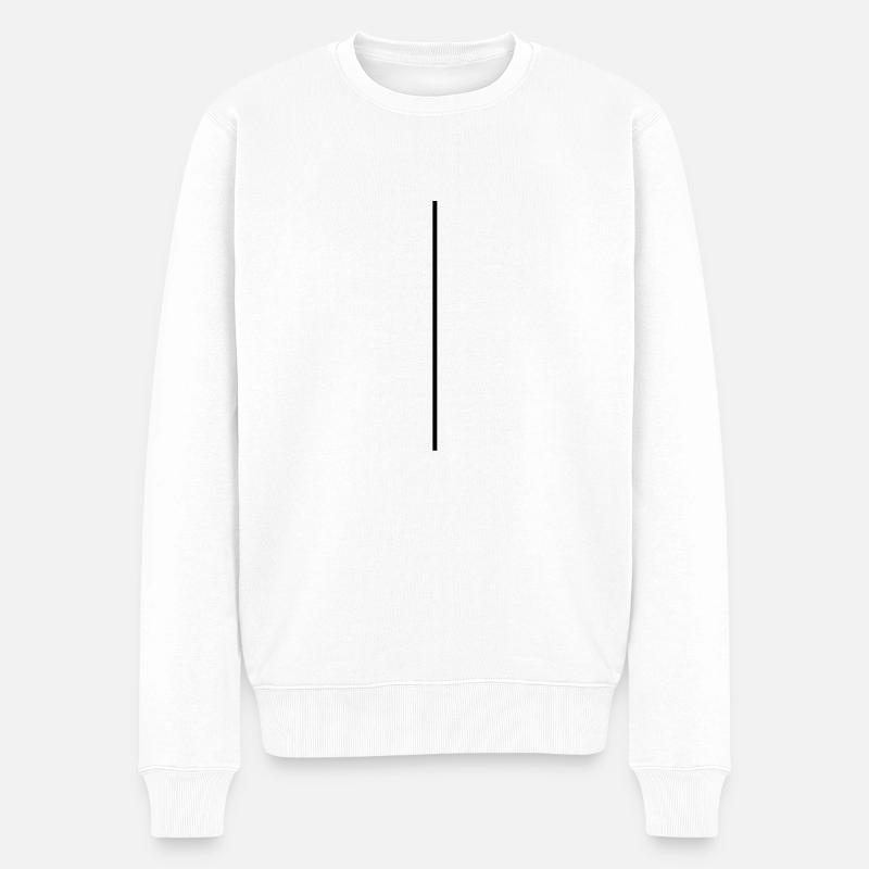 Linie - Männer Premium Bio Pullover - Weiß