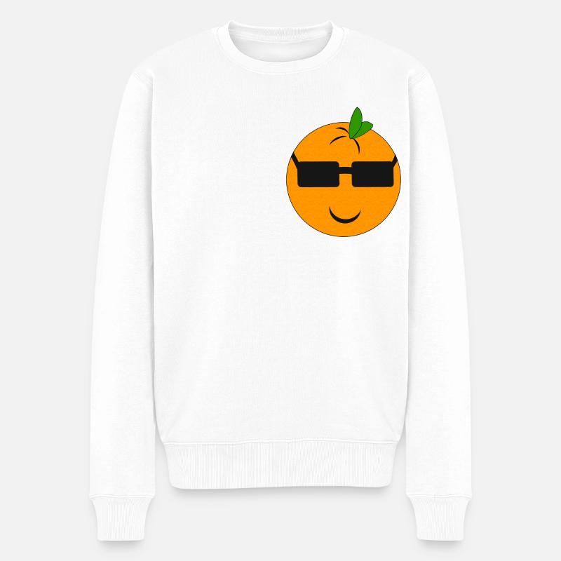 Orange fraîche - Pull Premium bio Homme - blanc