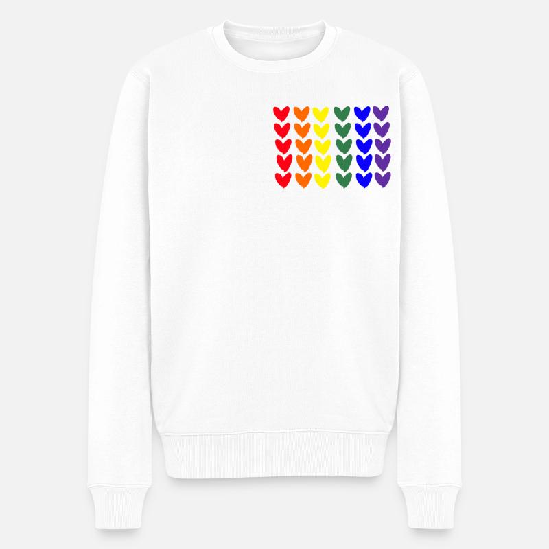 Pride Schwul Lesbisch LGBT - Männer Premium Bio Pullover - Weiß