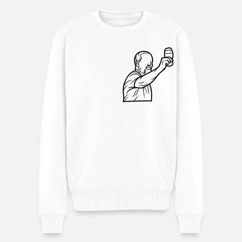 Bier Durst - Männer Premium Bio Pullover - Weiß