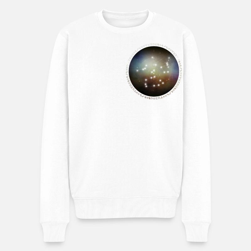 Sternzeichen - Schütze - Universum - Männer Premium Bio Pullover - Weiß