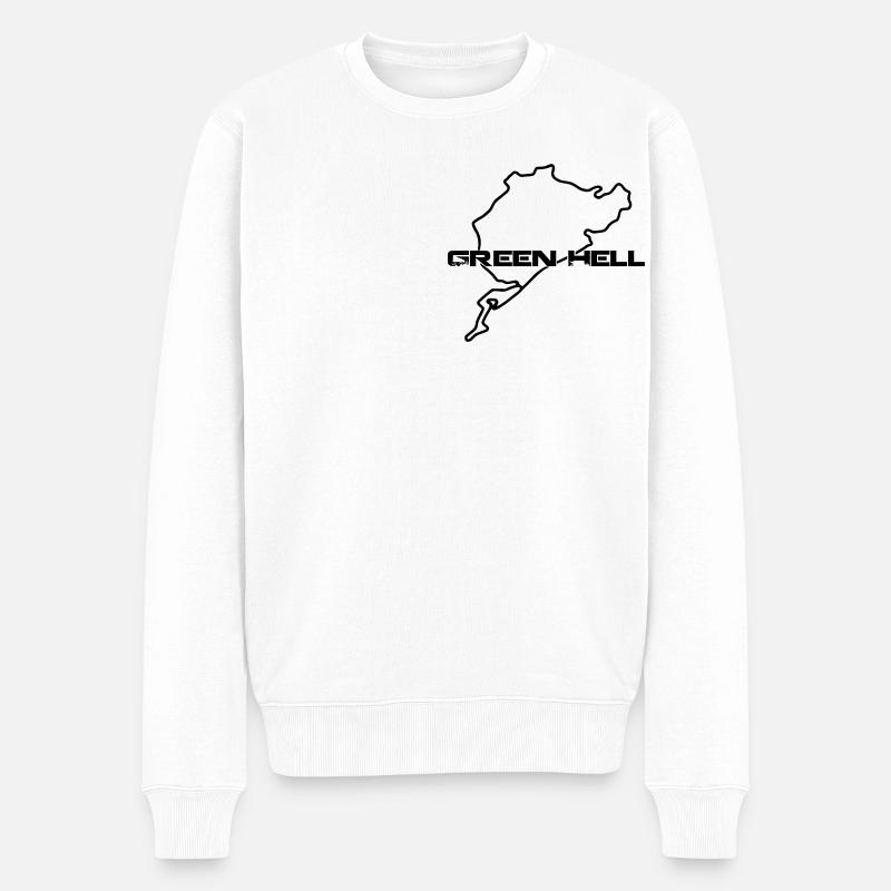 Green Hell - Männer Premium Bio Pullover - Weiß
