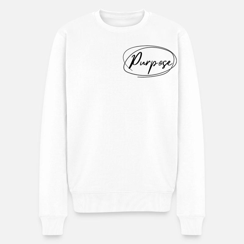 Purpose - Männer Premium Bio Pullover - Weiß
