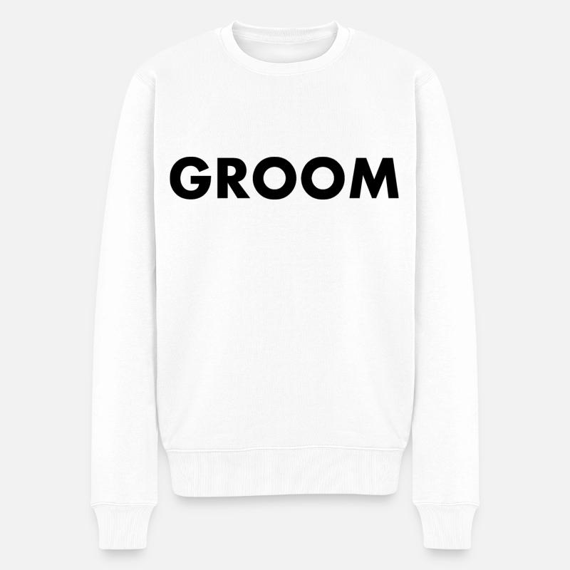 Groom - Männer Premium Bio Pullover - Weiß