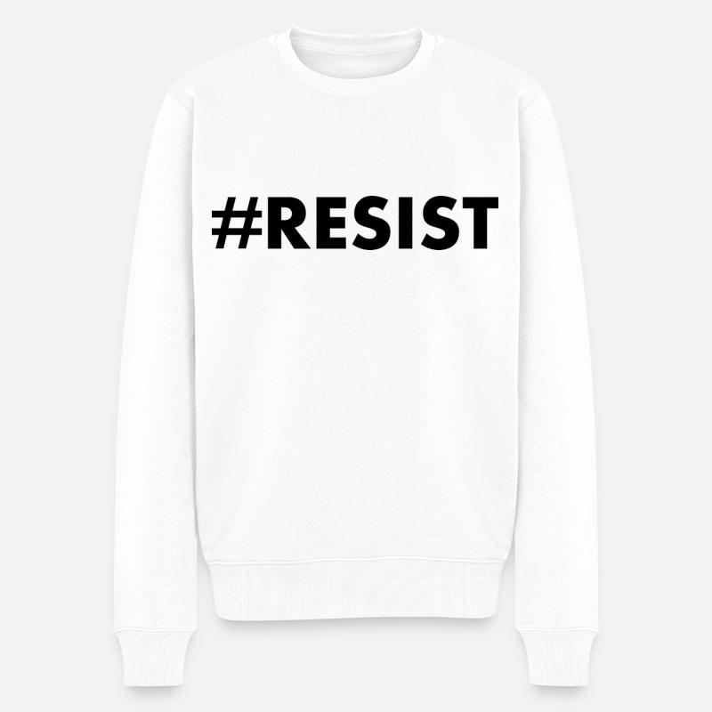 Resist - Männer Premium Bio Pullover - Weiß