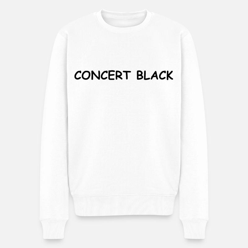 Konzert Schwarz - Männer Premium Bio Pullover - Weiß