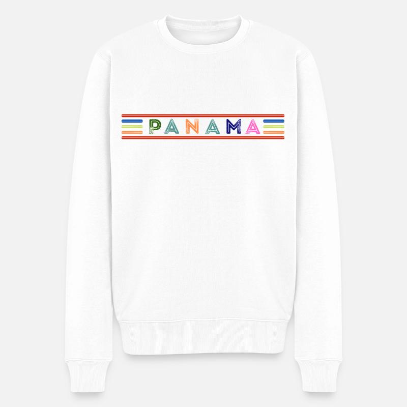 PANAMA - Männer Premium Bio Pullover - Weiß