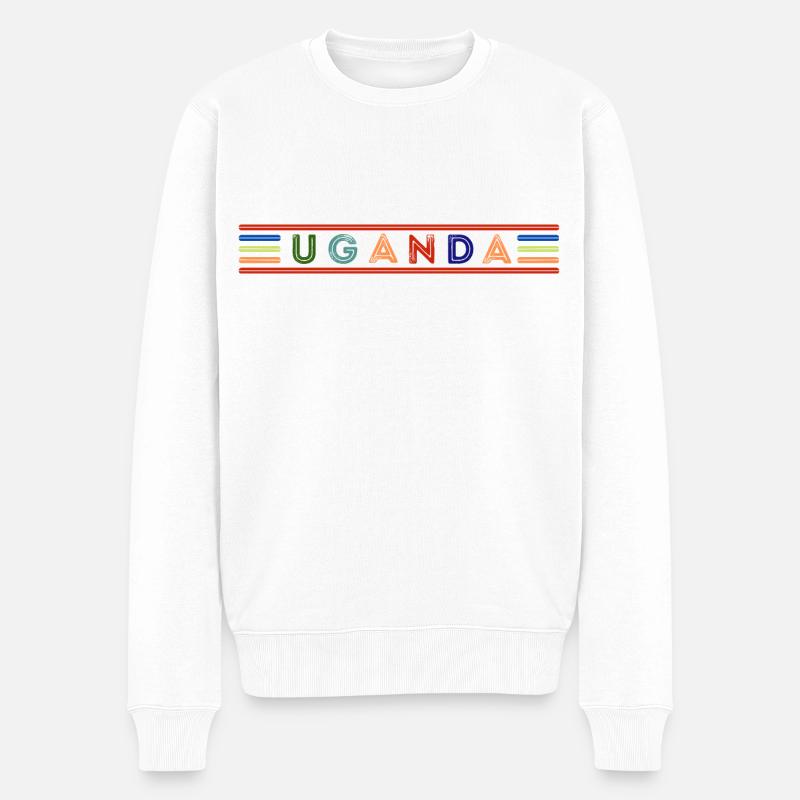UGANDA - Pull Premium bio Homme - blanc