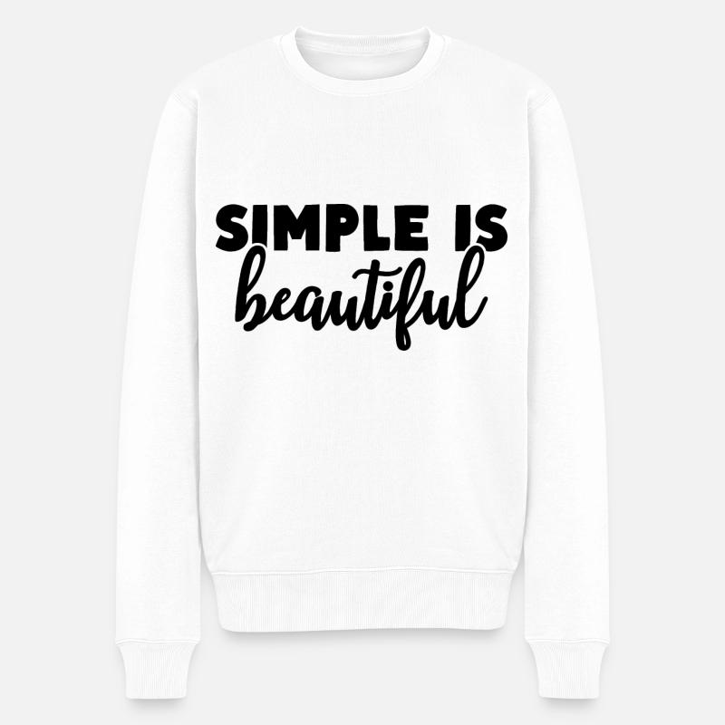 Simple c’est beau - Pull Premium bio Homme - blanc