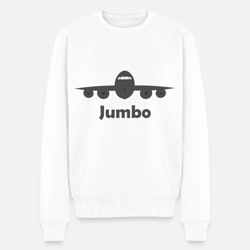 Der Düsenflieger - Männer Premium Bio Pullover - Weiß