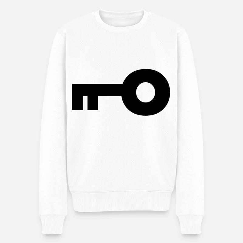 Schlüssel - Männer Premium Bio Pullover - Weiß