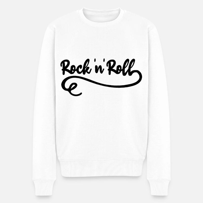 Rock 'n' Roll Hard Rock Music Rocker - Pull Premium bio Homme - blanc