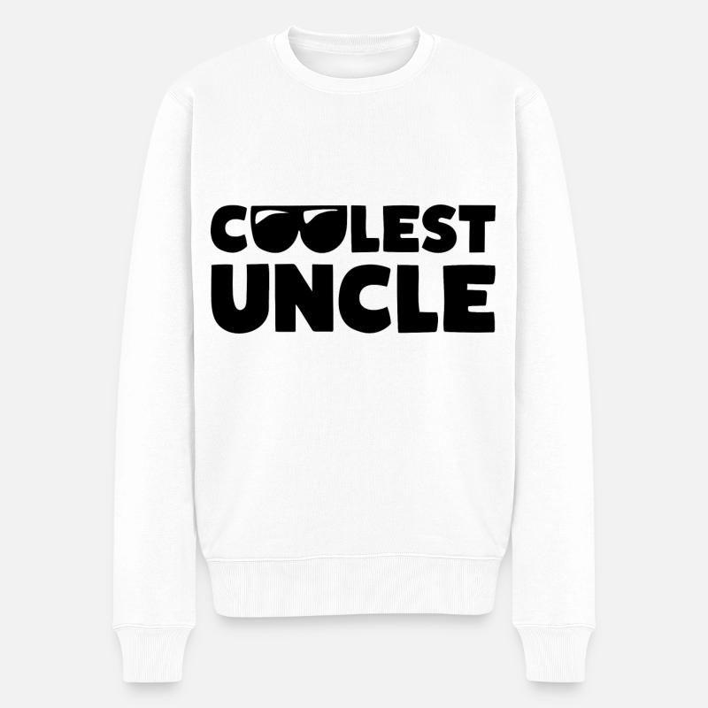 ONCLE LE PLUS COOL - Pull Premium bio Homme - blanc