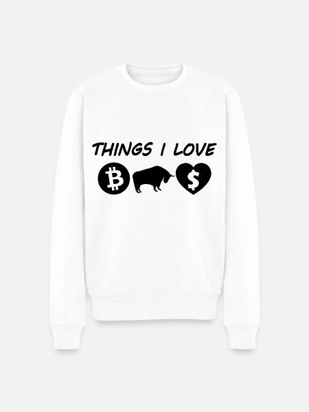 Der Bitcoin Investor - Männer Premium Bio Pullover - Weiß