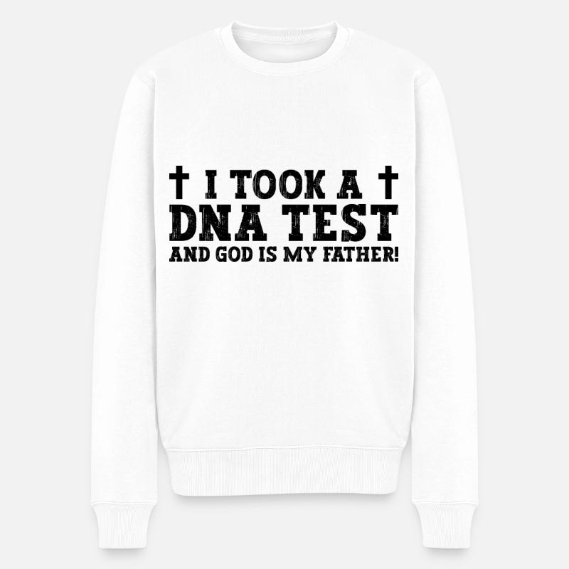 Dieu Christ Parole chrétienne - Pull Premium bio Homme - blanc