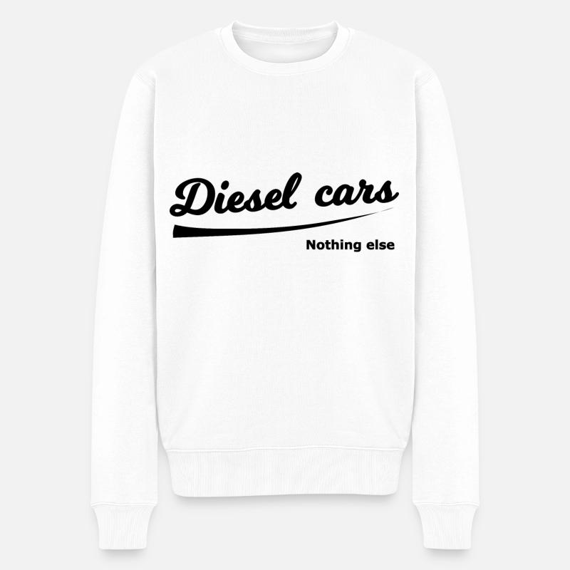 Dieselautofahrer - Männer Premium Bio Pullover - Weiß