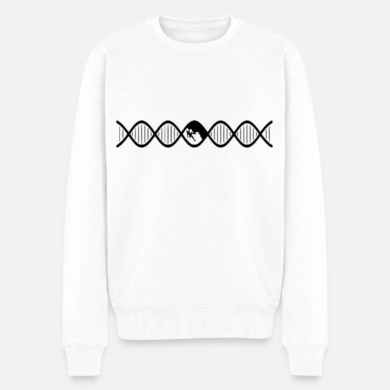 DNA Klettern - Männer Premium Bio Pullover - Weiß