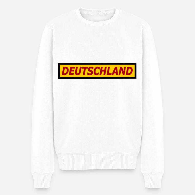 Deutschland Unterstützer - Männer Premium Bio Pullover - Weiß