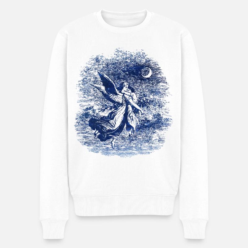 Engel - Männer Premium Bio Pullover - Weiß