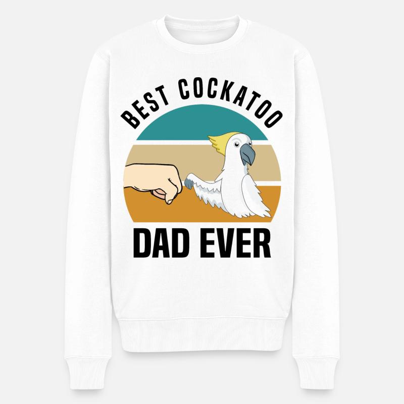 Kakadu - Männer Premium Bio Pullover - Weiß