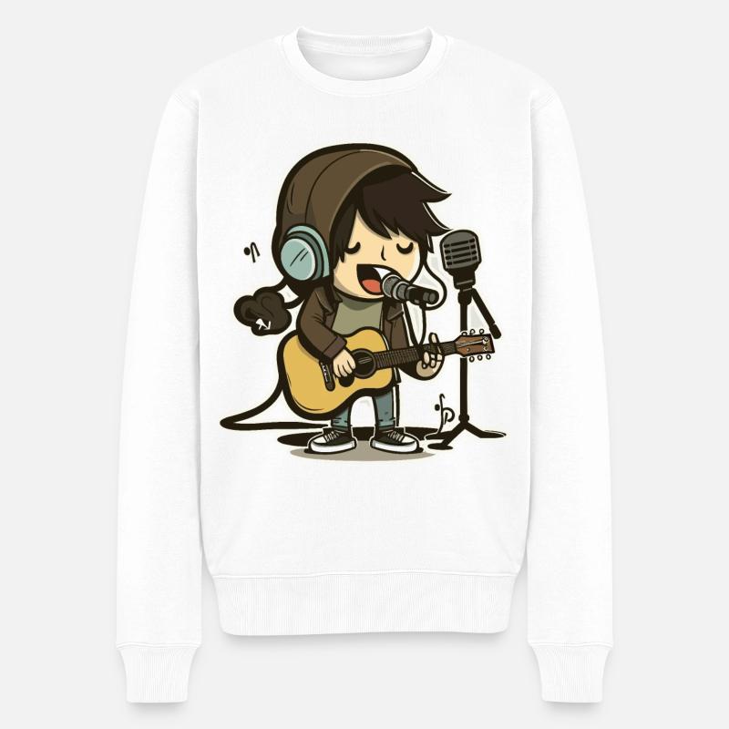 Rockeur - Pull Premium bio Homme - blanc